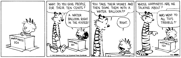 10c Happiness Calvin & Hobbs